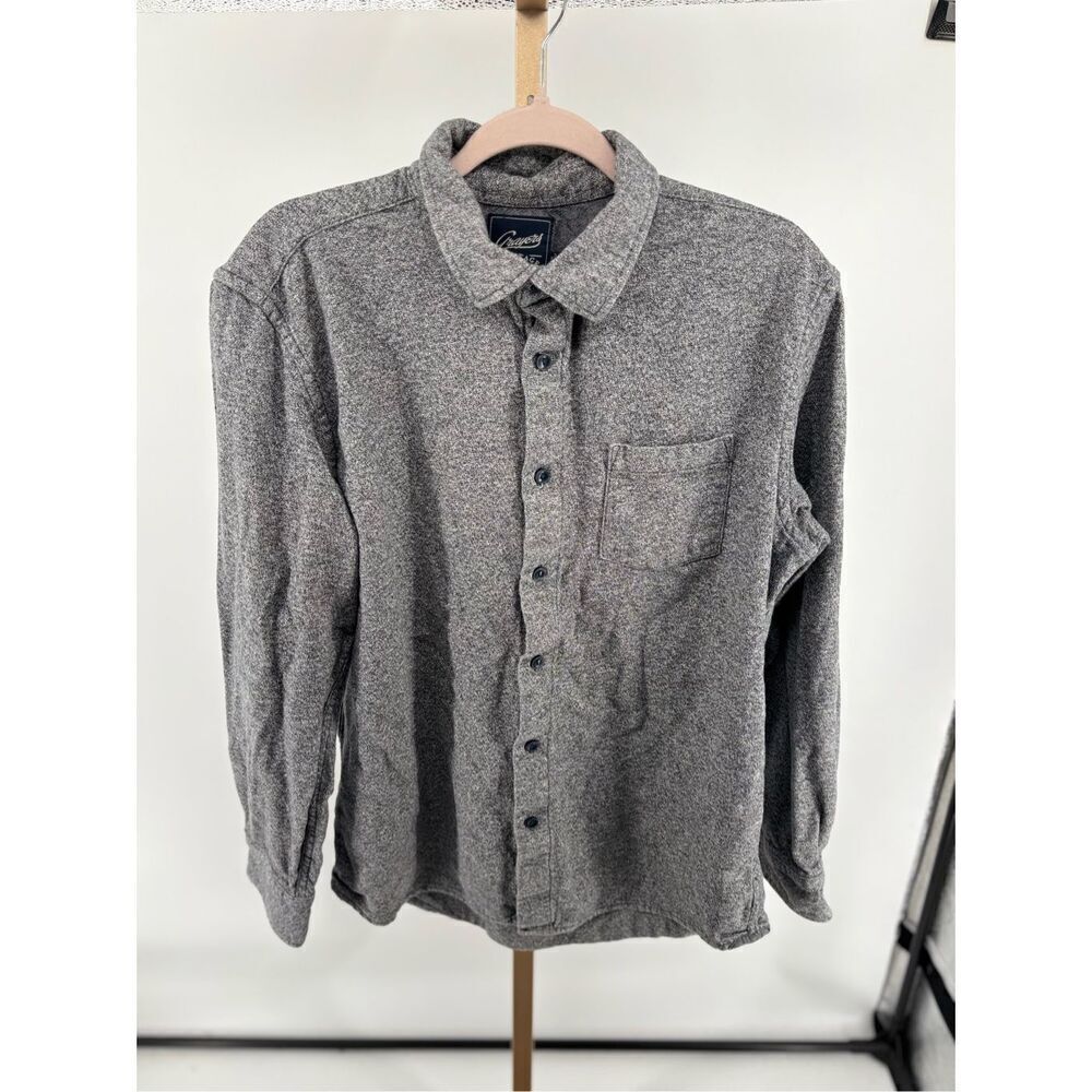 Grayers Heritage Flannel Button Down Shirt Men's Large Gray